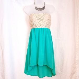 Strapless high low dress, worn once